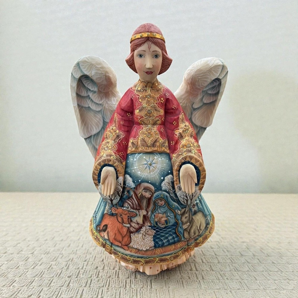 G. DeBrekht Limited‎ Edition Hand Painted Nativity Angel Christmas Folk Art
